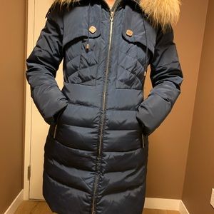 Angel Bestow Winter Puffer Coat with Fox Fur Hood